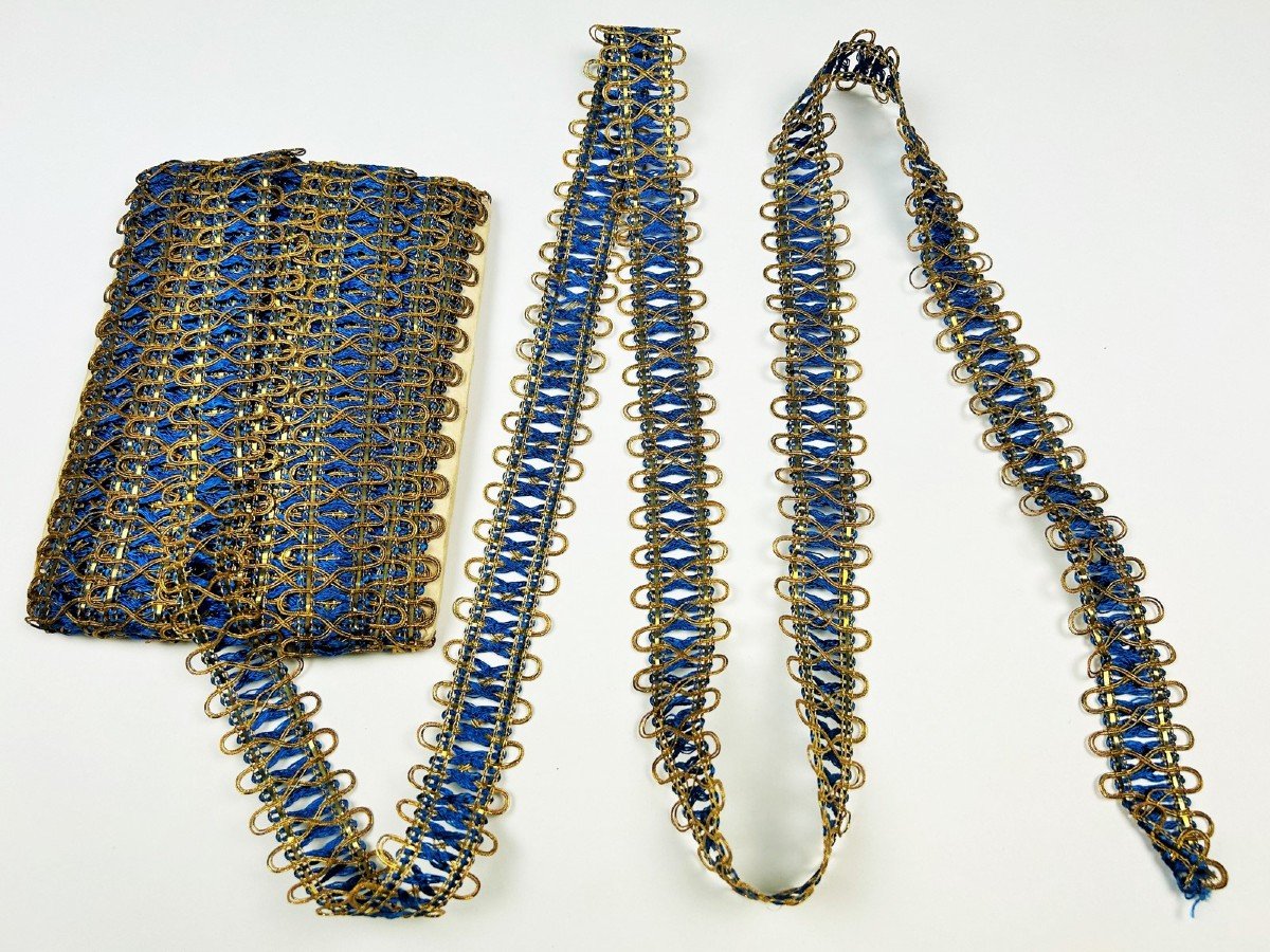 Footage Of Gold Tinsel Trimmings - France Circa 1850-photo-1
