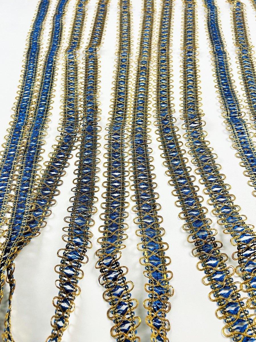 Footage Of Gold Tinsel Trimmings - France Circa 1850-photo-4