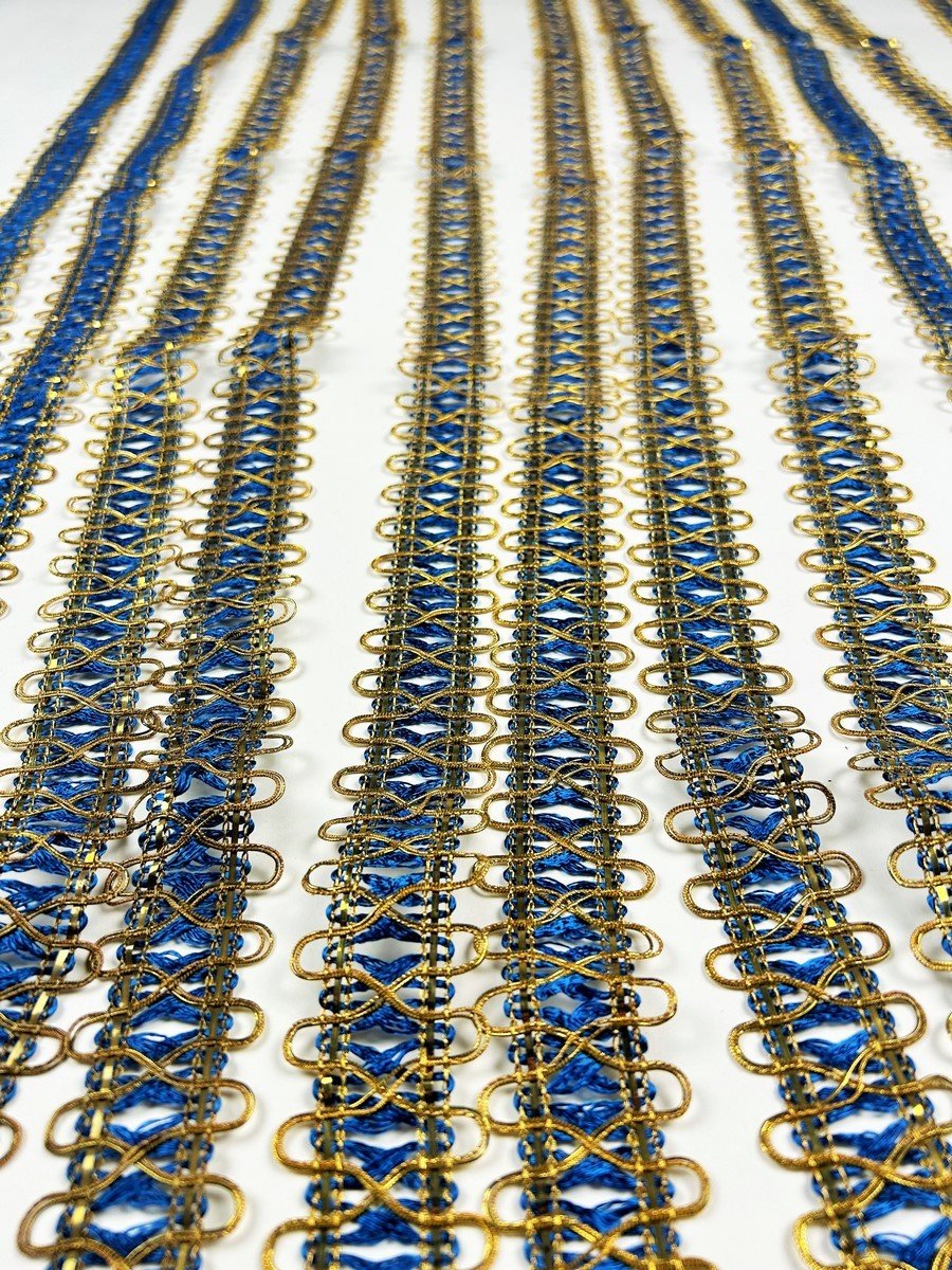 Footage Of Gold Tinsel Trimmings - France Circa 1850-photo-5