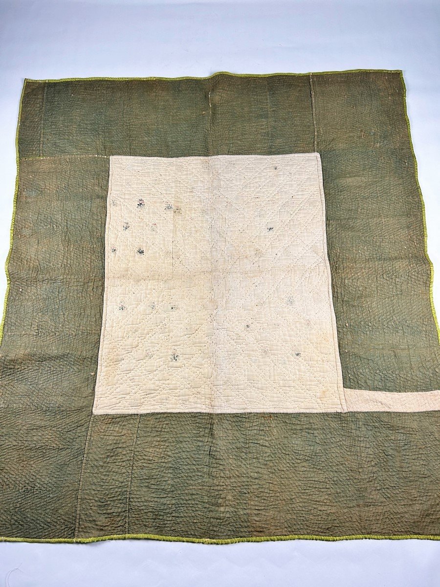 Courtepointe En Soie Et Indienne, Motif Imbriqué Chinois De Jouy-en-josas Circa 1795-photo-5