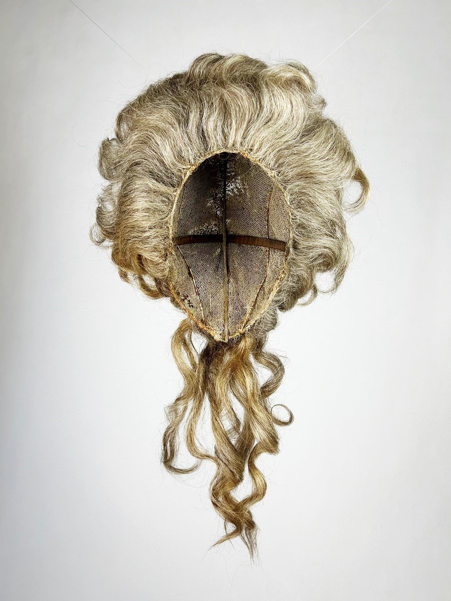 Original Queen's Grey Hair Wig - France Late Louis XVI Period Circa 1789 