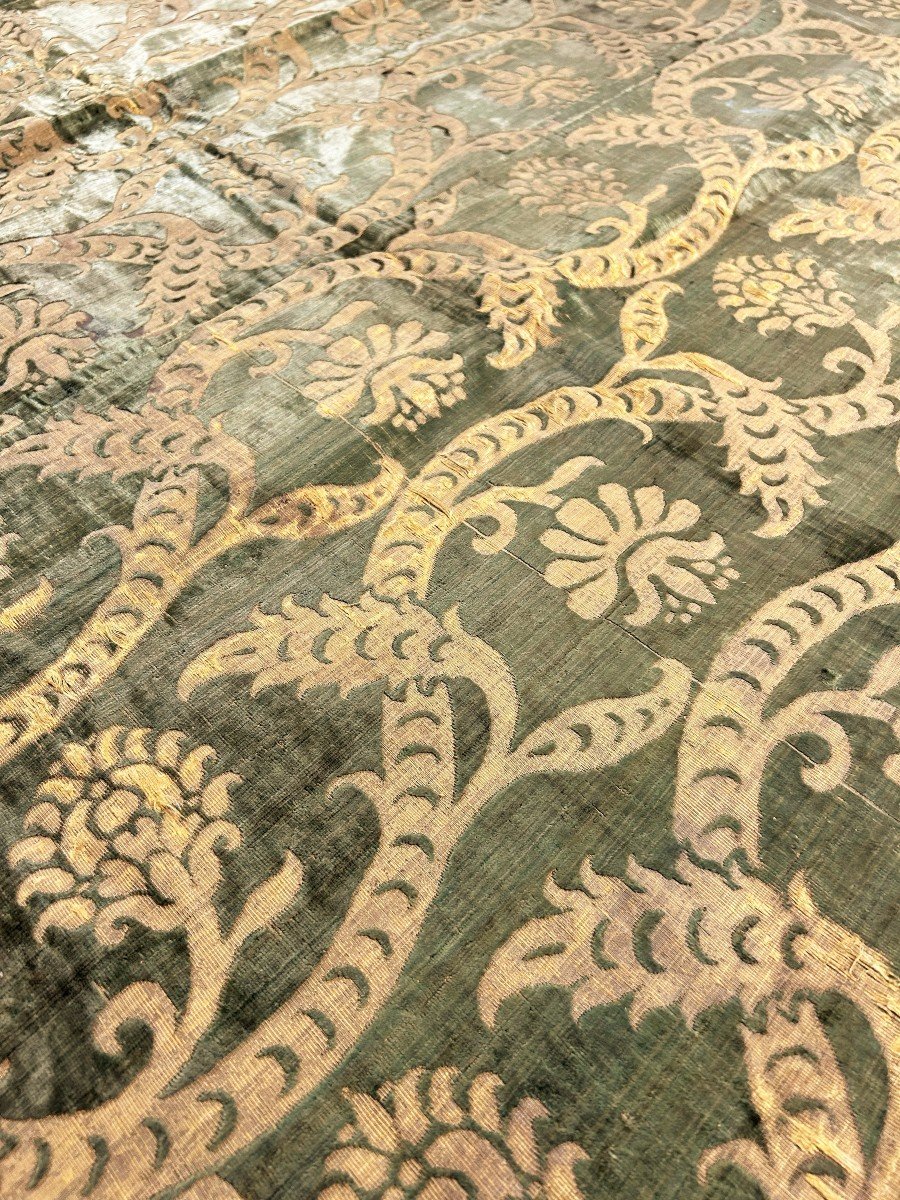 Tapisserie ou Tapis De Table En Velours Coupé Fin Renaissance - Italie Début XVIIe Siècle-photo-6