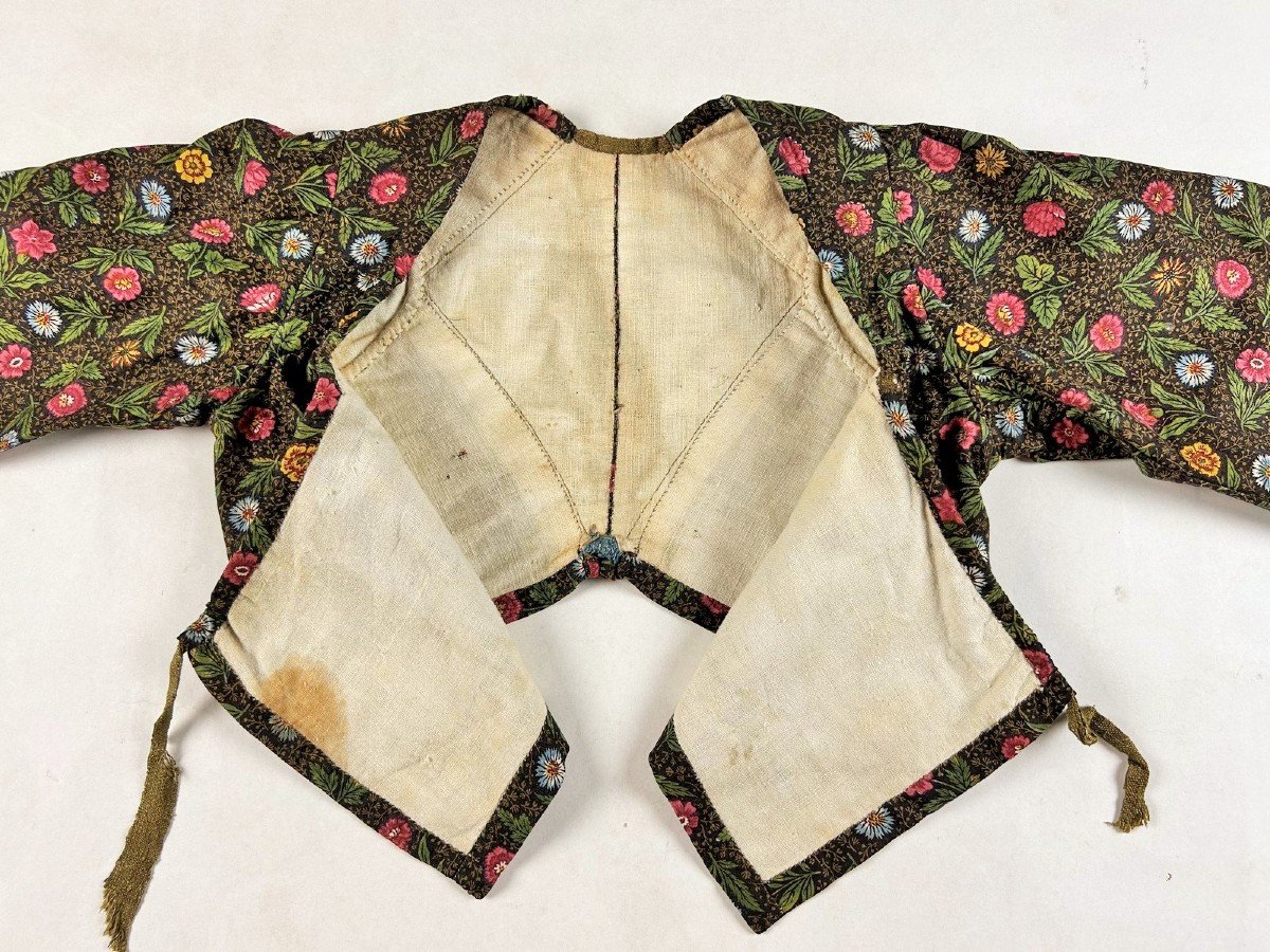 Rare Indian Bonnes Herbes Caraco From The Oberkampf Factory - Marseille Circa 1795-1800-photo-8