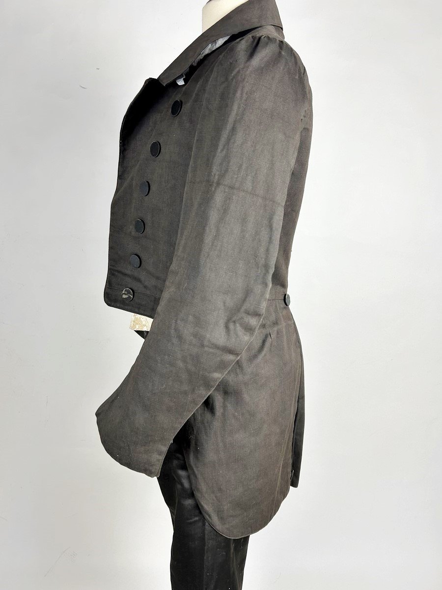 Dandy Tailcoat In Casimir Chimney Sweep Background - France Louis-philippe Period Circa 1830-photo-4