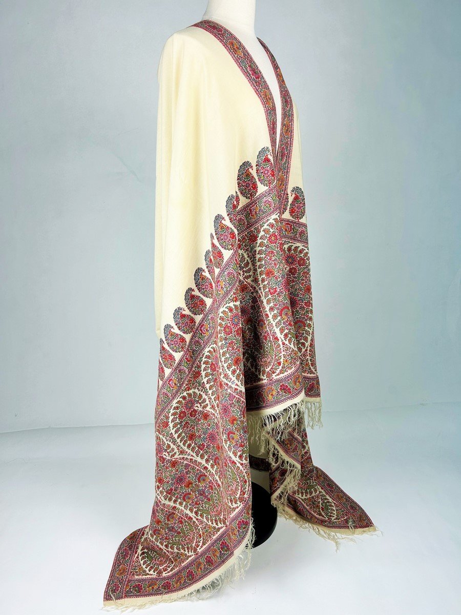 Châle Cachemire Paisley, Mode Empire Ou Regency - Ecosse Circa 1810-1830-photo-2