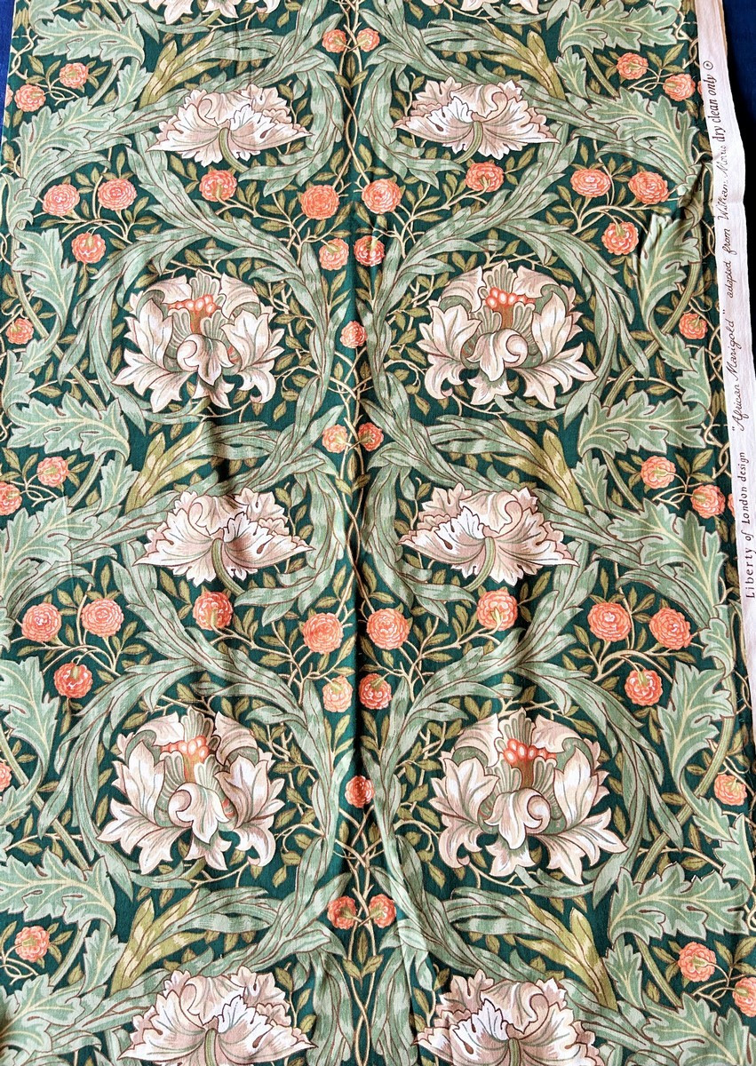 A Pair Of Liberty Of London Printed Cotton Curtains / William Morris - England Circa 1960