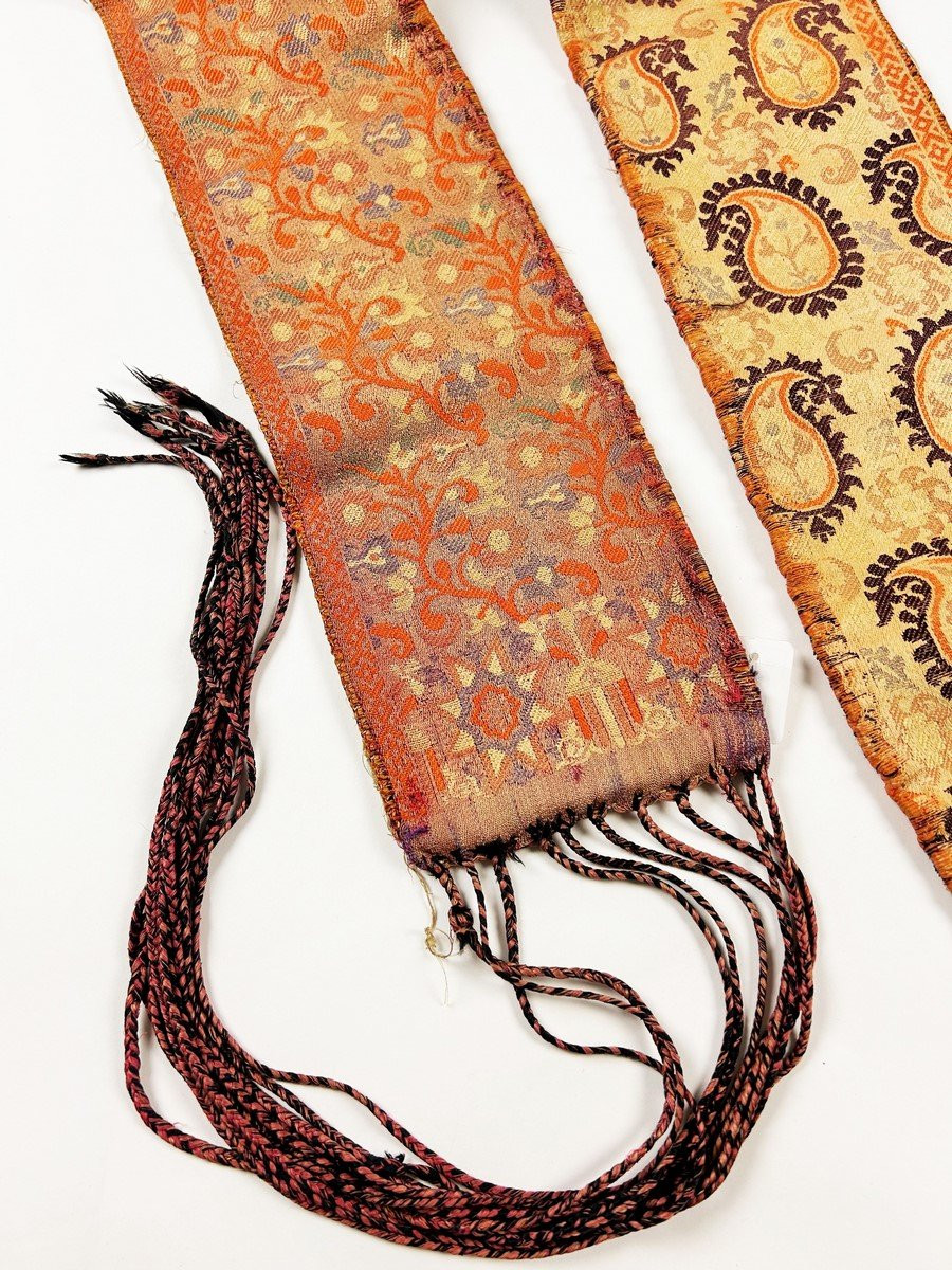 Fez Wedding Belt In Brocatelle - Hizam Maroc Circa 1850-photo-6