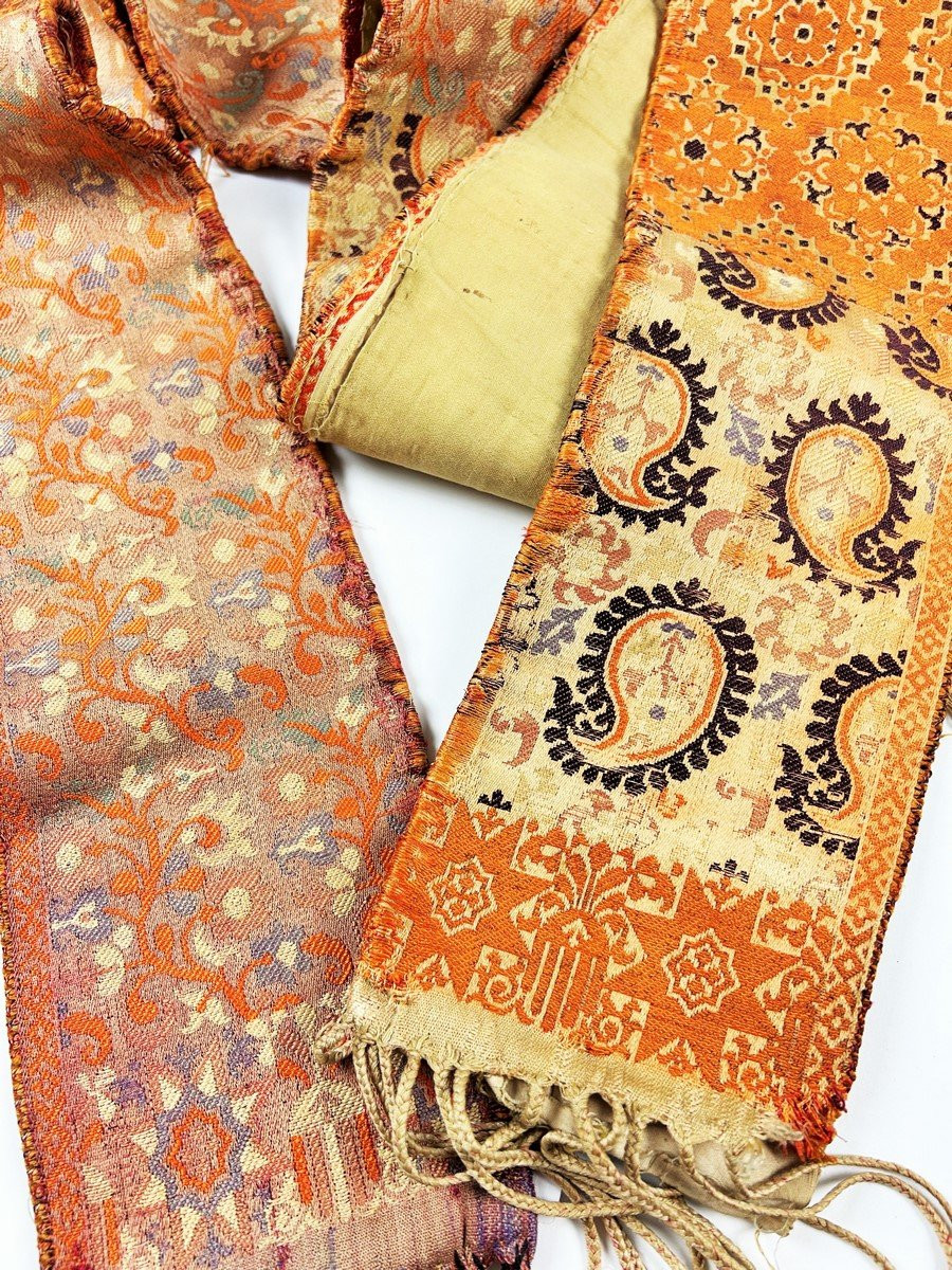 Fez Wedding Belt In Brocatelle - Hizam Maroc Circa 1850-photo-7