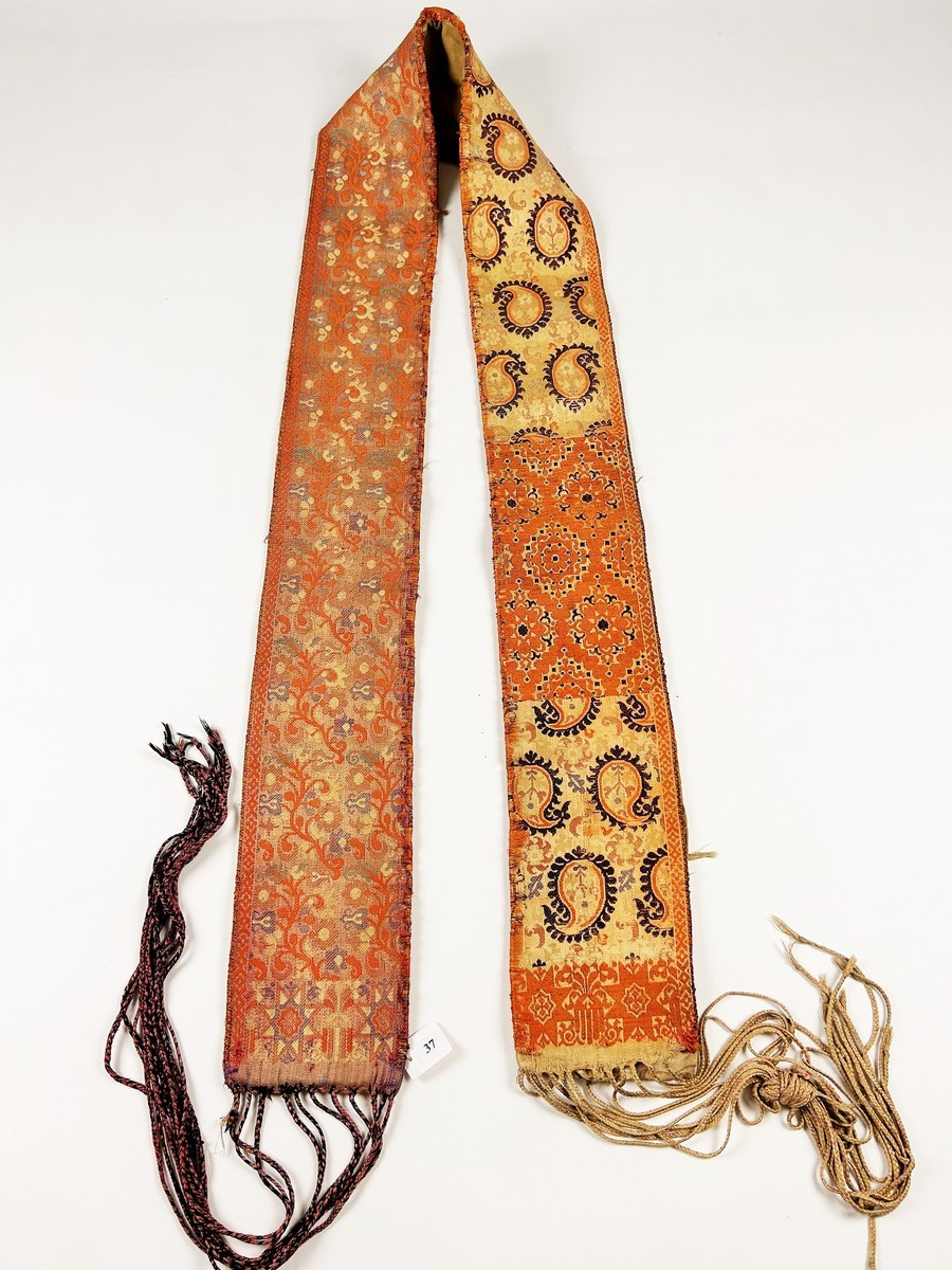 Fez Wedding Belt In Brocatelle - Hizam Maroc Circa 1850