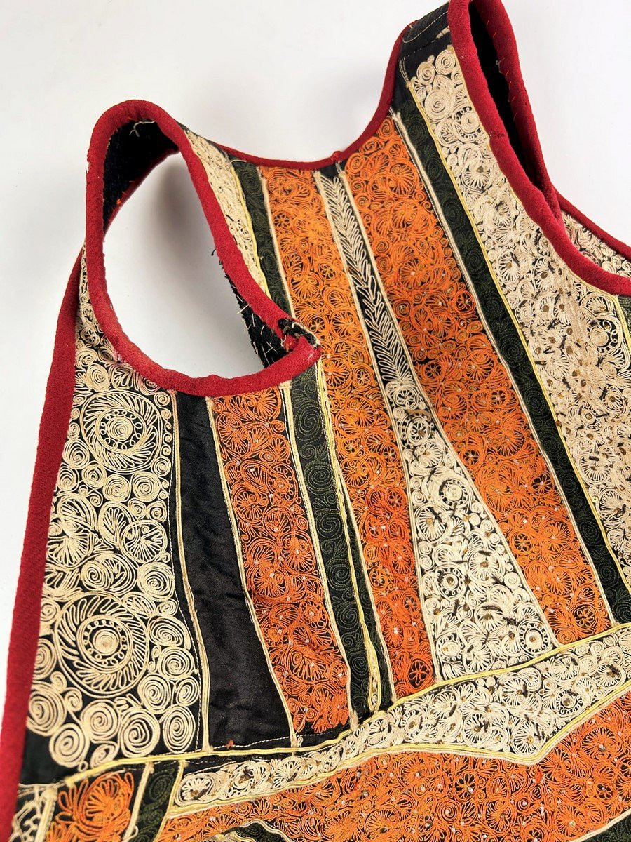 Veste en laine brodée de sequins - Macédoine ou Balkan début XXe siècle-photo-3