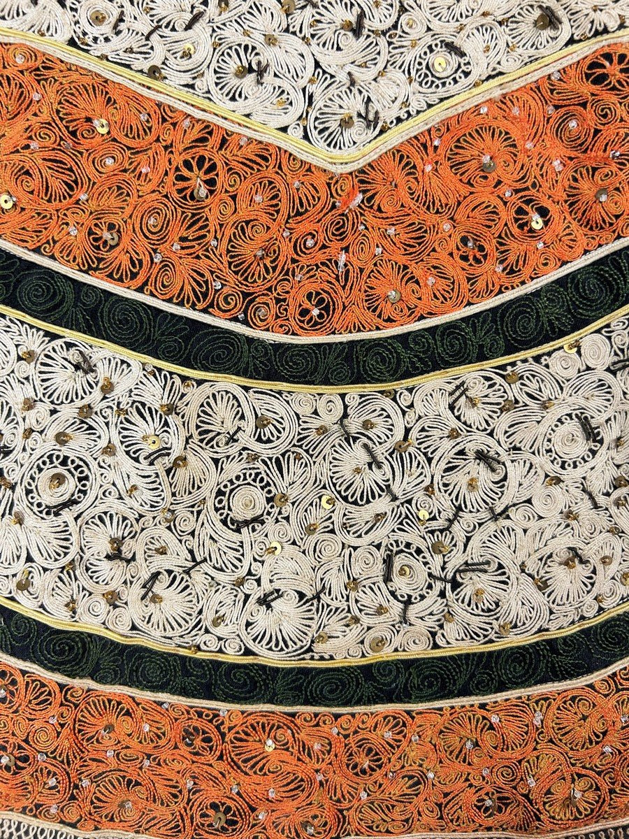 Veste en laine brodée de sequins - Macédoine ou Balkan début XXe siècle-photo-1