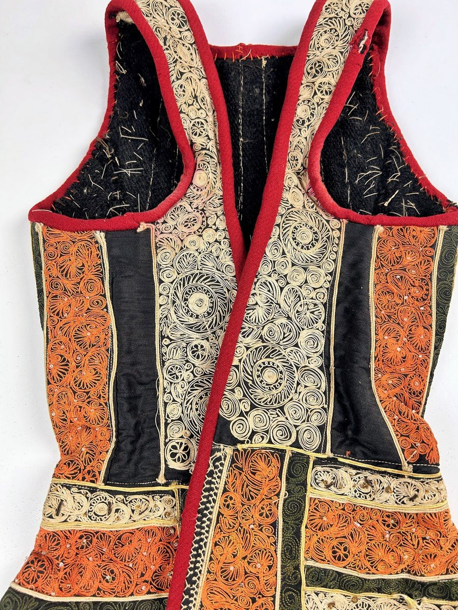 Veste en laine brodée de sequins - Macédoine ou Balkan début XXe siècle-photo-6