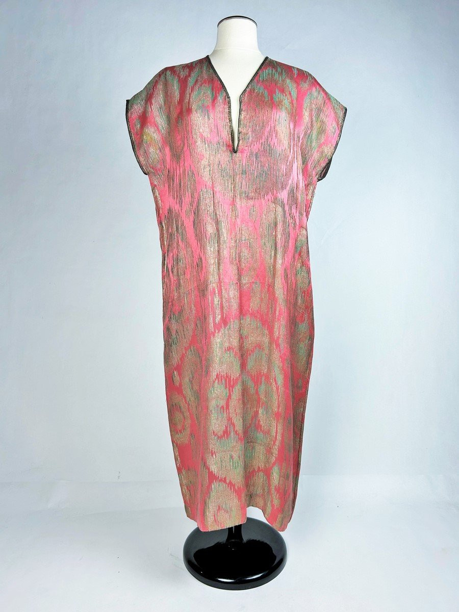 Robe orientaliste ou Djellaba en Lamé de Madame Babani - Paris France Circa 1915-1920-photo-2