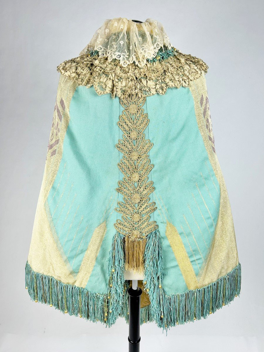 Haute Couture Ceremonial Visit To Abba Ottoman - Late Second Empire Period France Circa 1875-photo-4