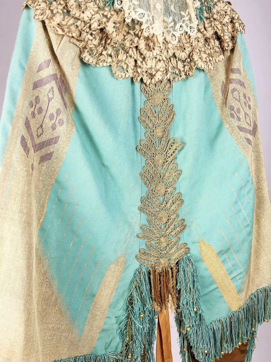 Haute Couture Ceremonial Visit To Abba Ottoman - Late Second Empire Period France Circa 1875-photo-5
