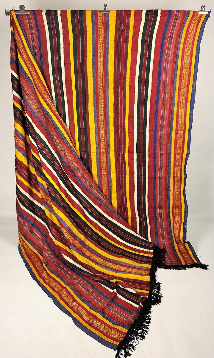 Ceremonial Hanging Or Shawl In Shaped Silk Ribbons - Djerba Tunisia Circa 1900/1950