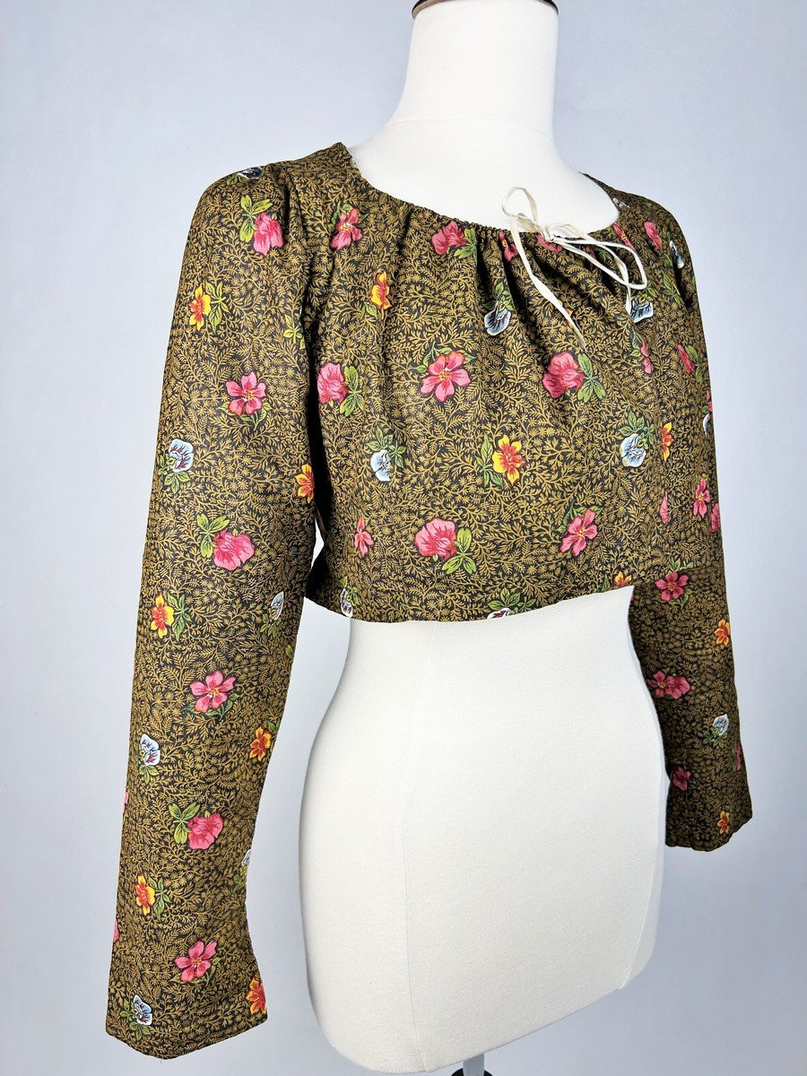 Indian Camisole “bonnes Herbes” From The Royal Factory Of Jouy-en-josas – Provence C. 1790-photo-2