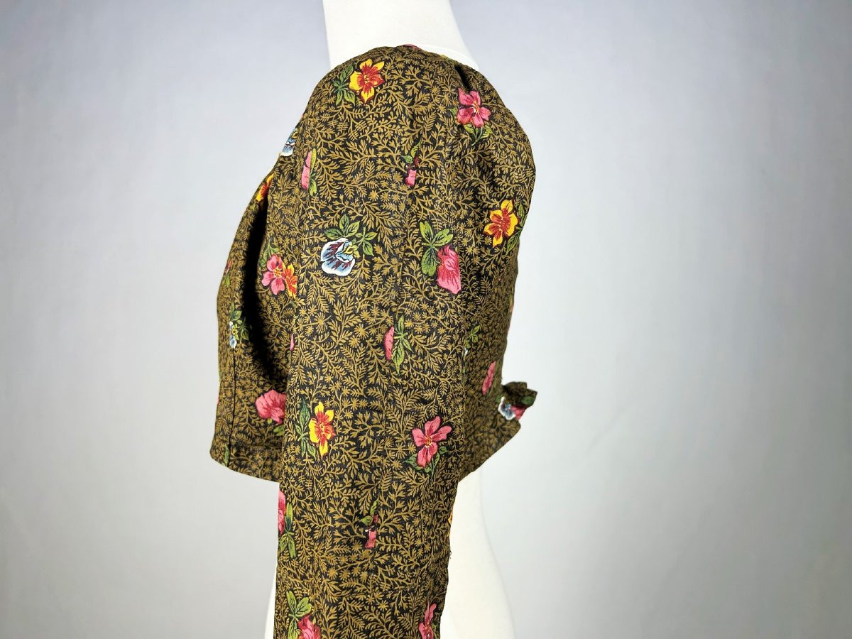 Indian Camisole “bonnes Herbes” From The Royal Factory Of Jouy-en-josas – Provence C. 1790-photo-5