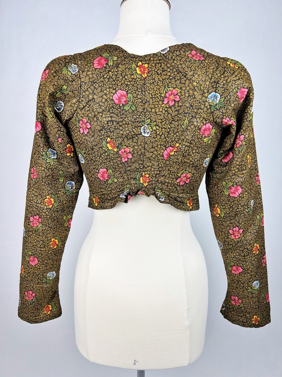 Indian Camisole “bonnes Herbes” From The Royal Factory Of Jouy-en-josas – Provence C. 1790