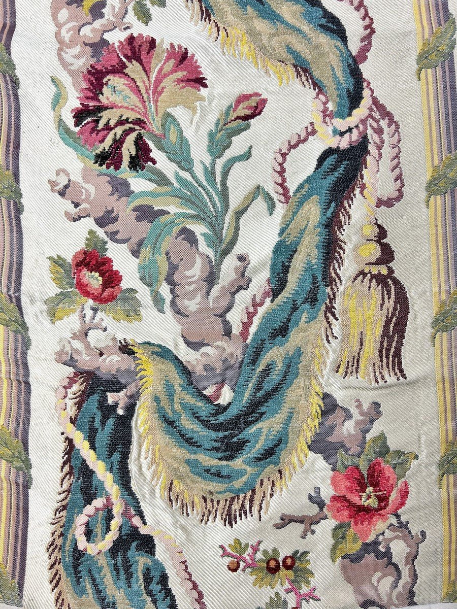 Royal Border Tapestry By Philippe De Lasalle For Stanislas Leczinski - 19th Century Reissue -photo-2