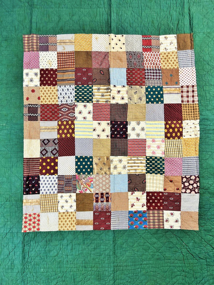 Indian Patchwork From A Quilted Quilt - Provence Circa 1860-photo-3