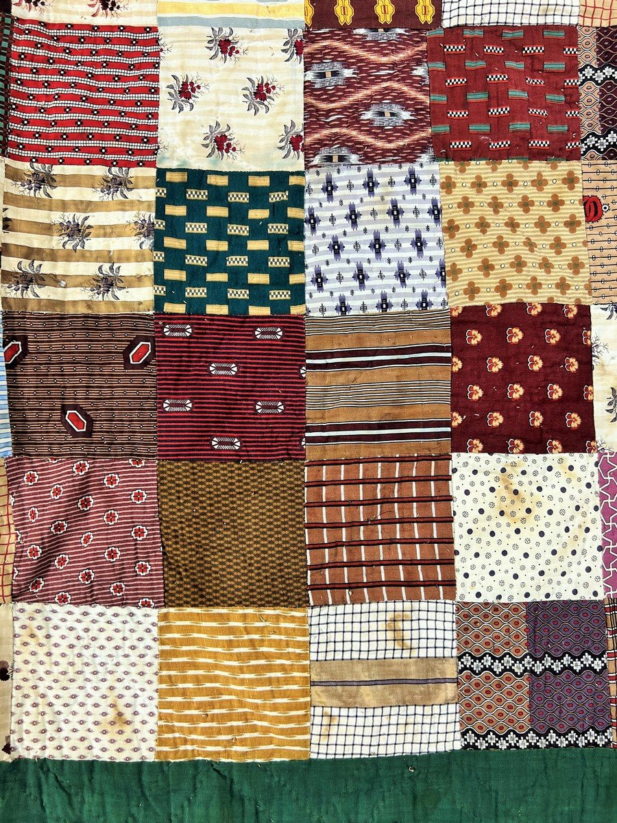 Indian Patchwork From A Quilted Quilt - Provence Circa 1860-photo-5