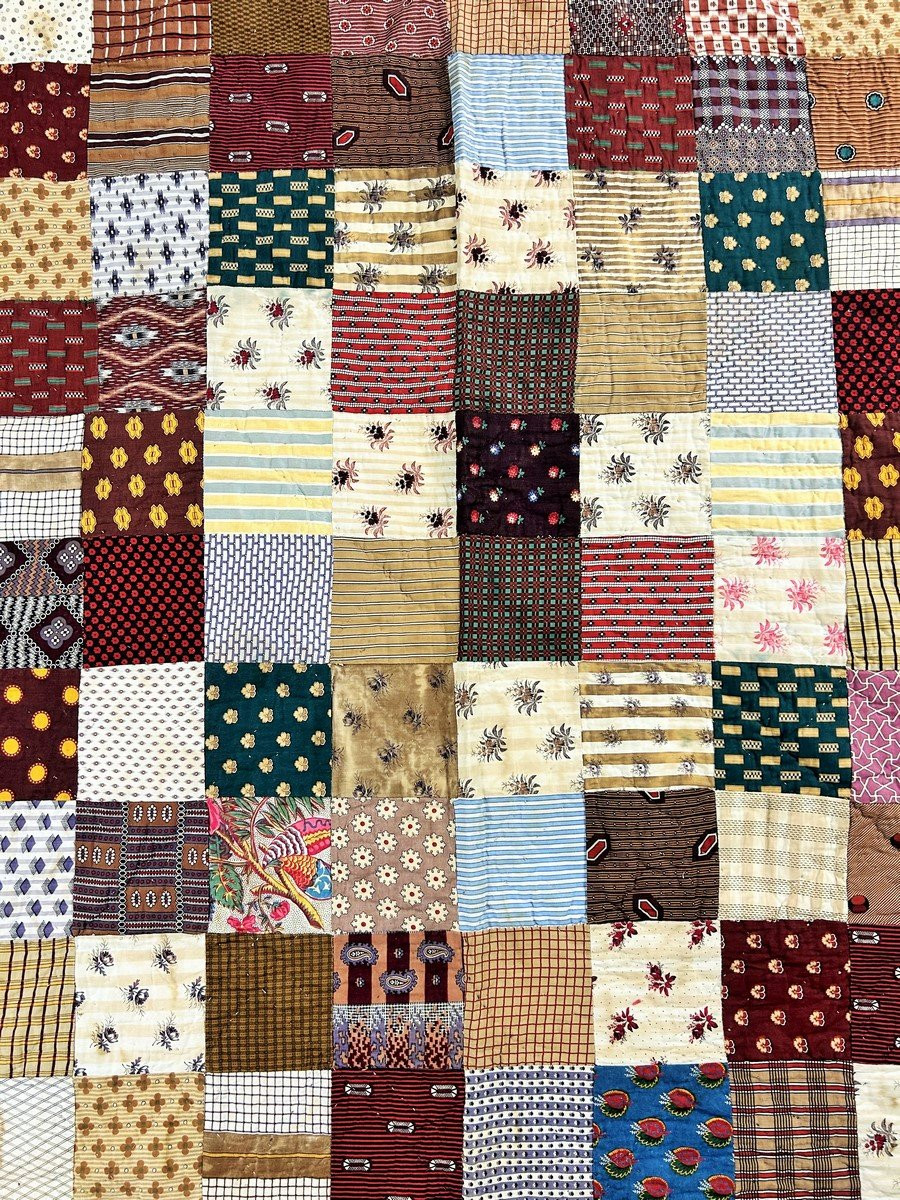 Indian Patchwork From A Quilted Quilt - Provence Circa 1860-photo-6