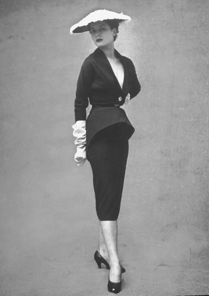 Lilac Silk Ottoman Skirt Suit After Jacques Griffe - Paris Circa 1951-photo-3