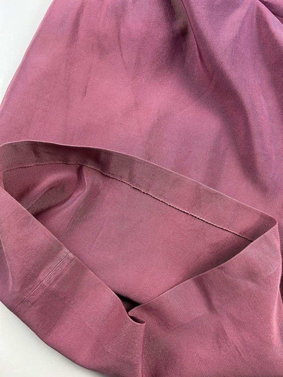 Lilac Silk Ottoman Skirt Suit After Jacques Griffe - Paris Circa 1951-photo-6