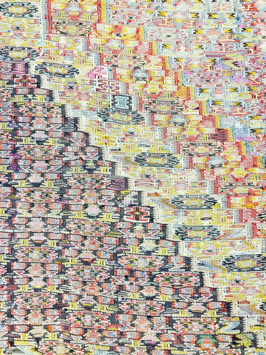 Very Fine Hand-knotted Senneh Kilim - Iran Second Half Of The 20th Century-photo-4