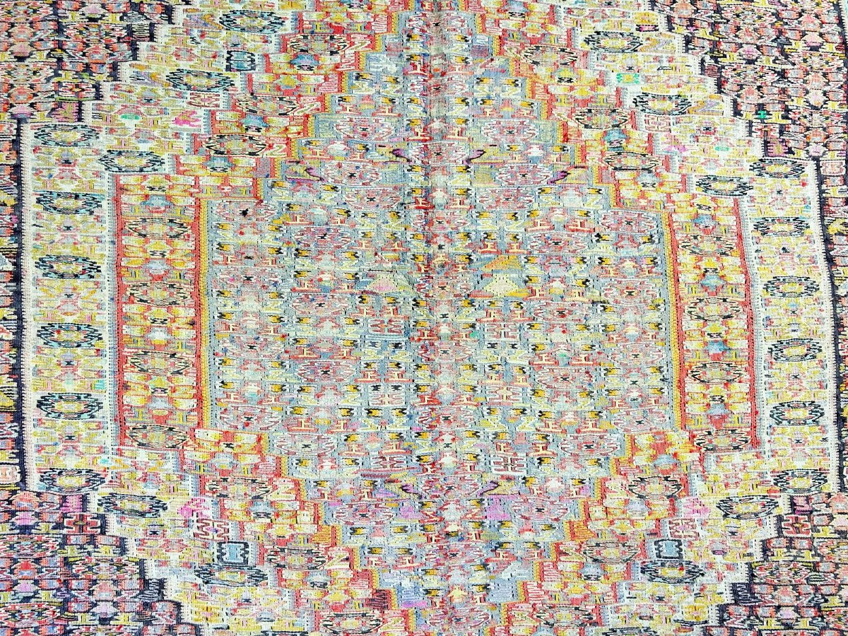 Very Fine Hand-knotted Senneh Kilim - Iran Second Half Of The 20th Century-photo-1