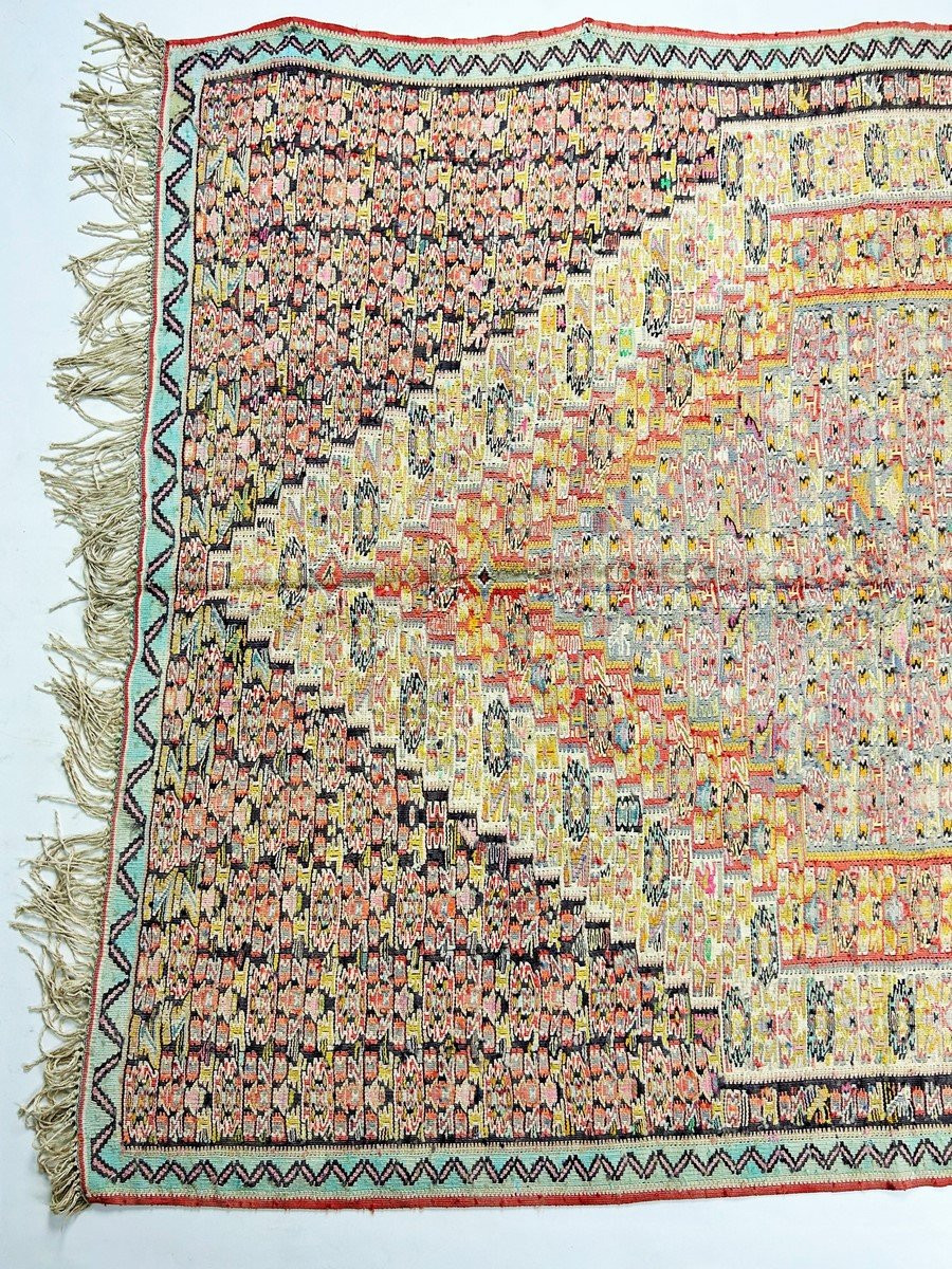 Very Fine Hand-knotted Senneh Kilim - Iran Second Half Of The 20th Century-photo-4