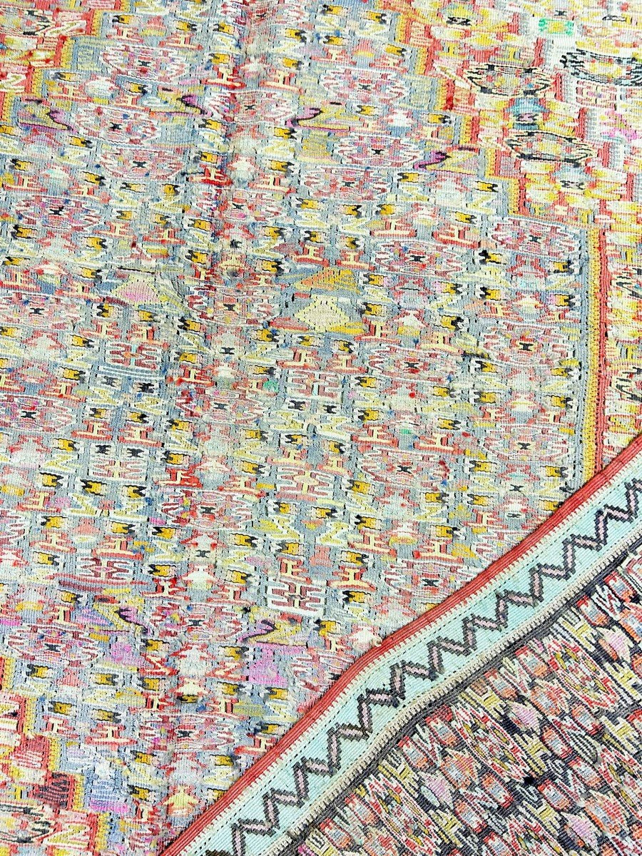 Very Fine Hand-knotted Senneh Kilim - Iran Second Half Of The 20th Century-photo-5