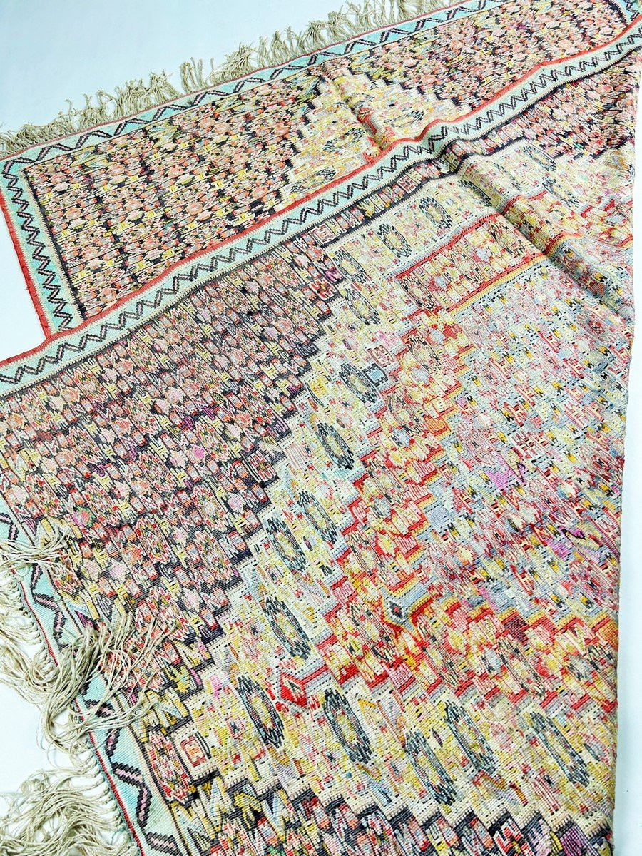 Very Fine Hand-knotted Senneh Kilim - Iran Second Half Of The 20th Century-photo-6