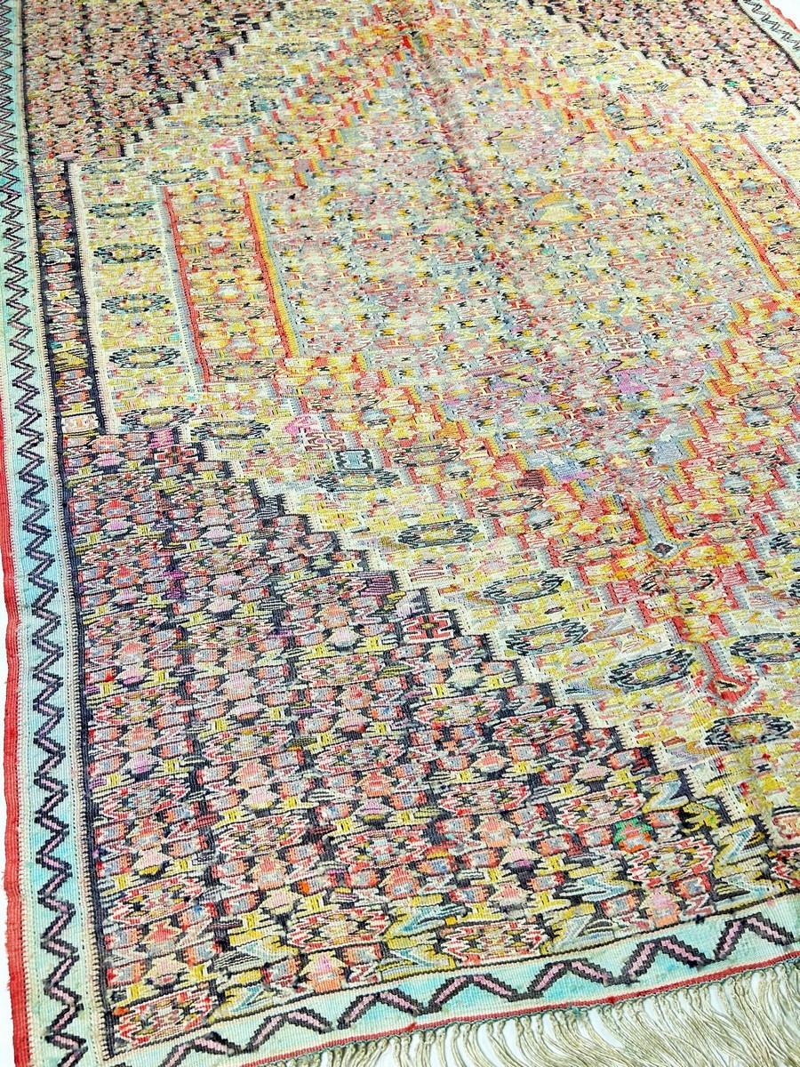 Very Fine Hand-knotted Senneh Kilim - Iran Second Half Of The 20th Century