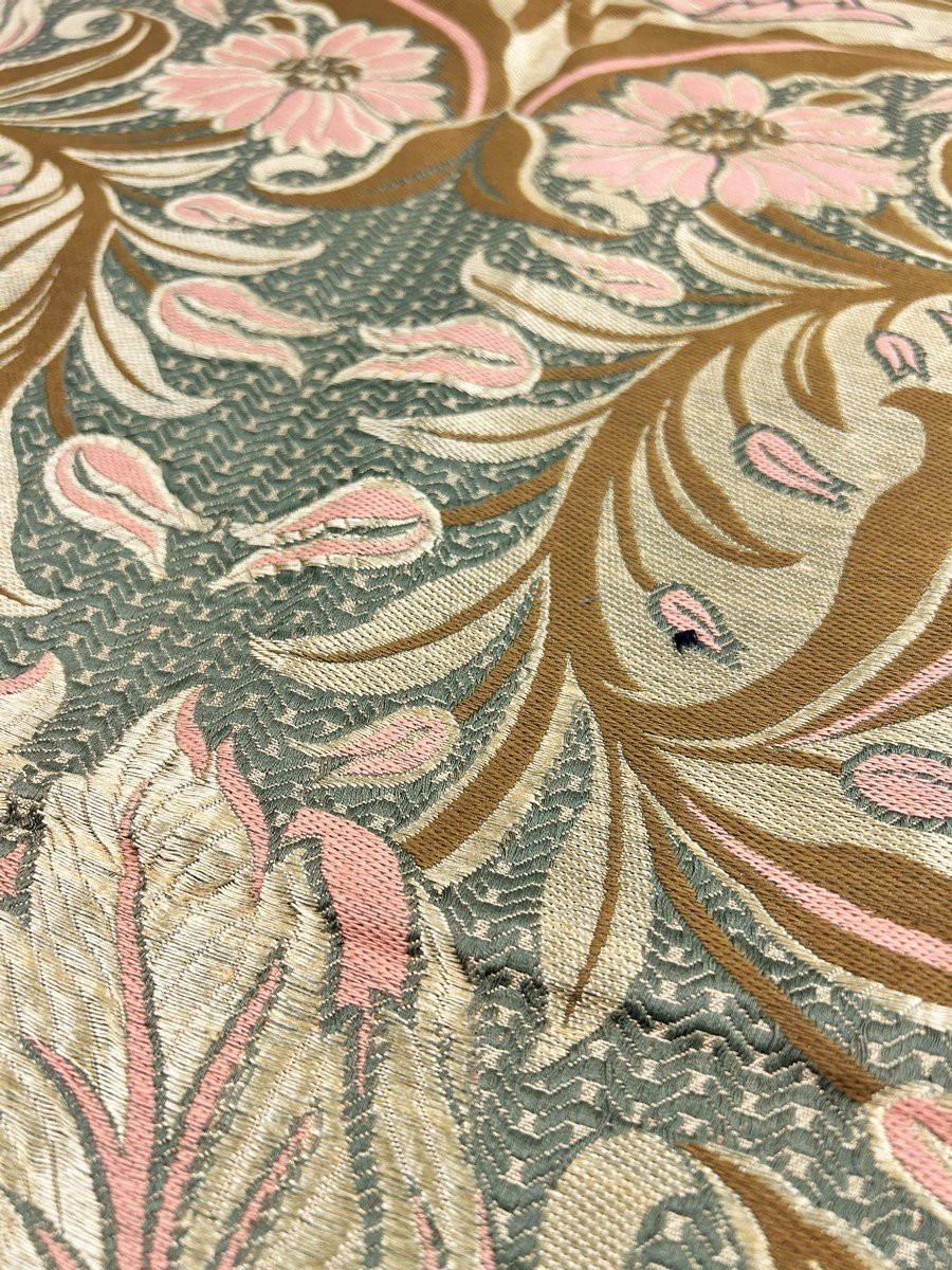An Art Nouveau Jacquart Weaven Length - France Circa 1900-photo-2