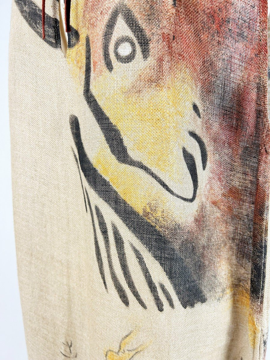 Robe de Jean-Charles de Castelbajac dite Lascaux, peinte par Eliakim - France Eté 1980-photo-1