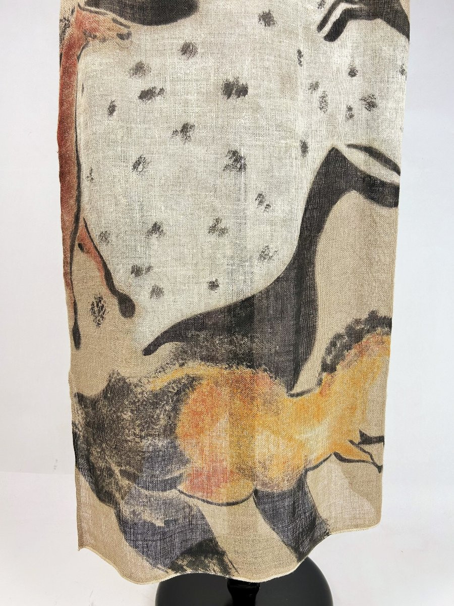 Robe de Jean-Charles de Castelbajac dite Lascaux, peinte par Eliakim - France Eté 1980-photo-2