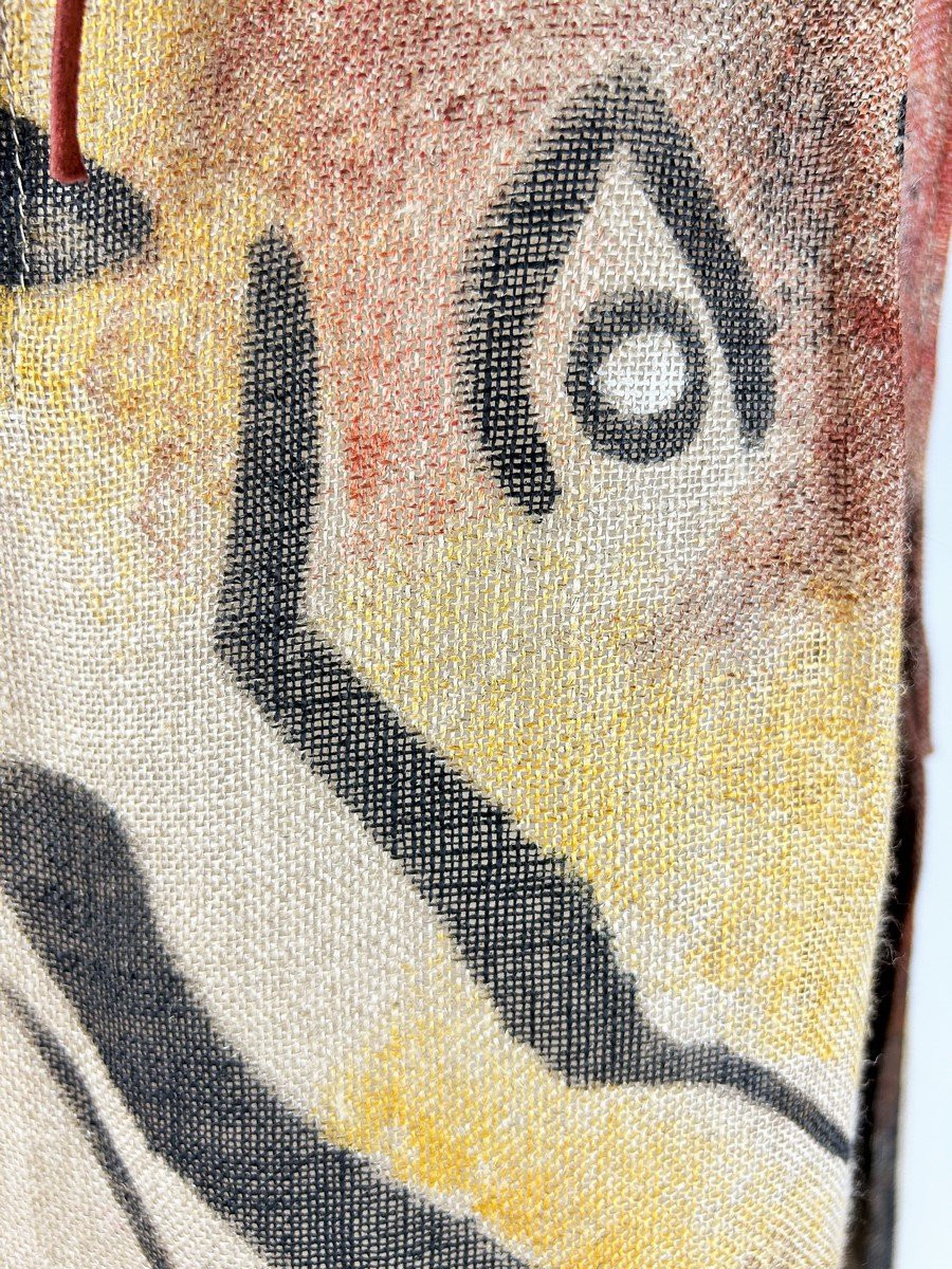 Robe de Jean-Charles de Castelbajac dite Lascaux, peinte par Eliakim - France Eté 1980-photo-5