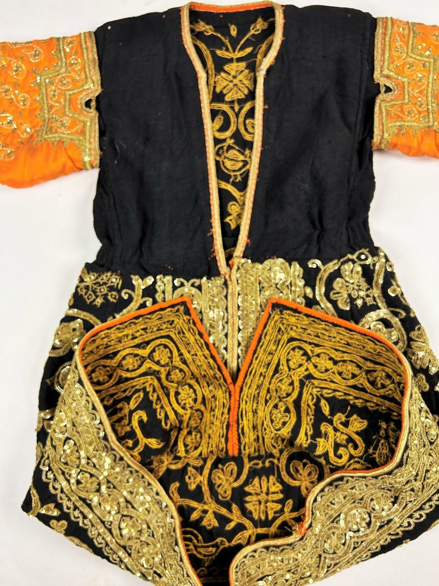 Ceremonial Wool Dress Embroidered With Gold - Tunisia, Hammamet, Circa 1950-photo-7