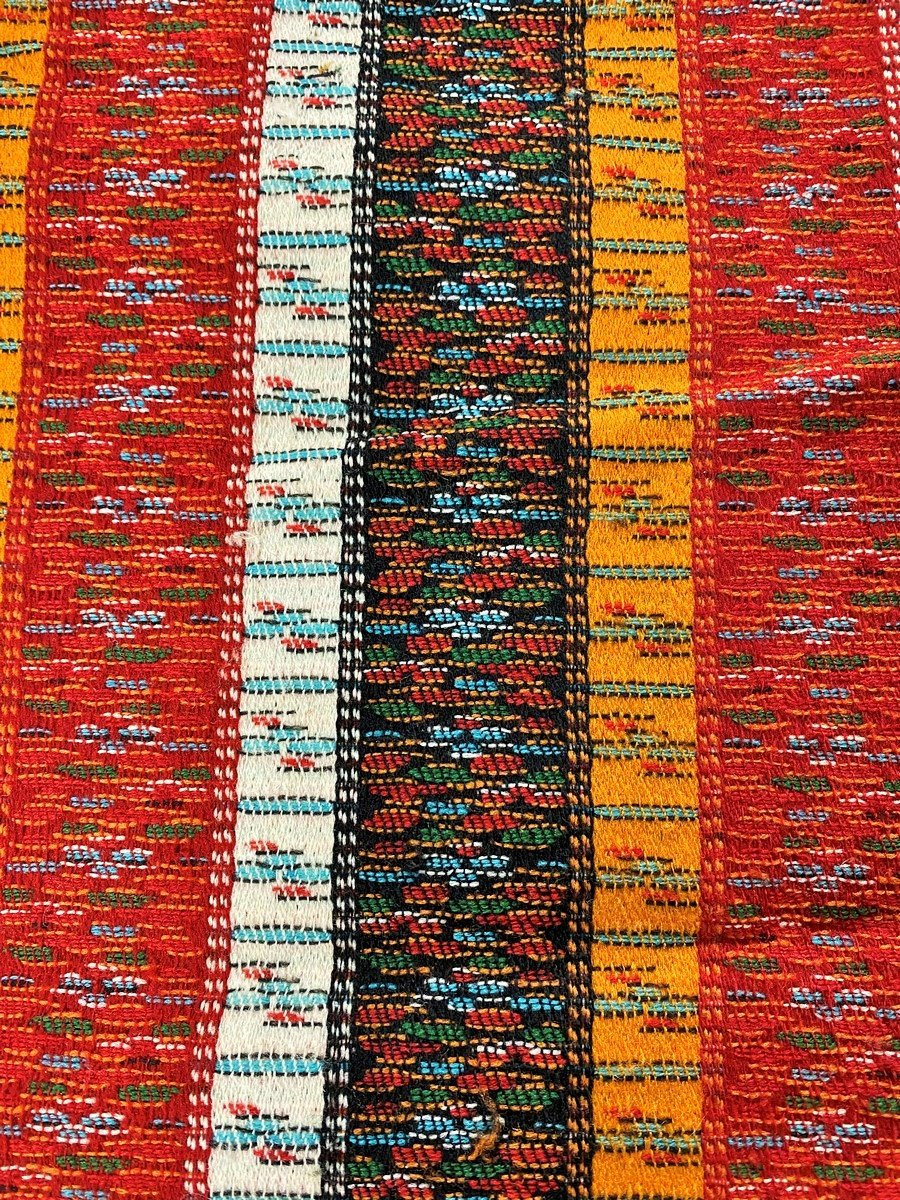 Long Cashmere Wool Shawl With Bayadere Pattern - France, Provence, Circa 1860-1880-photo-5