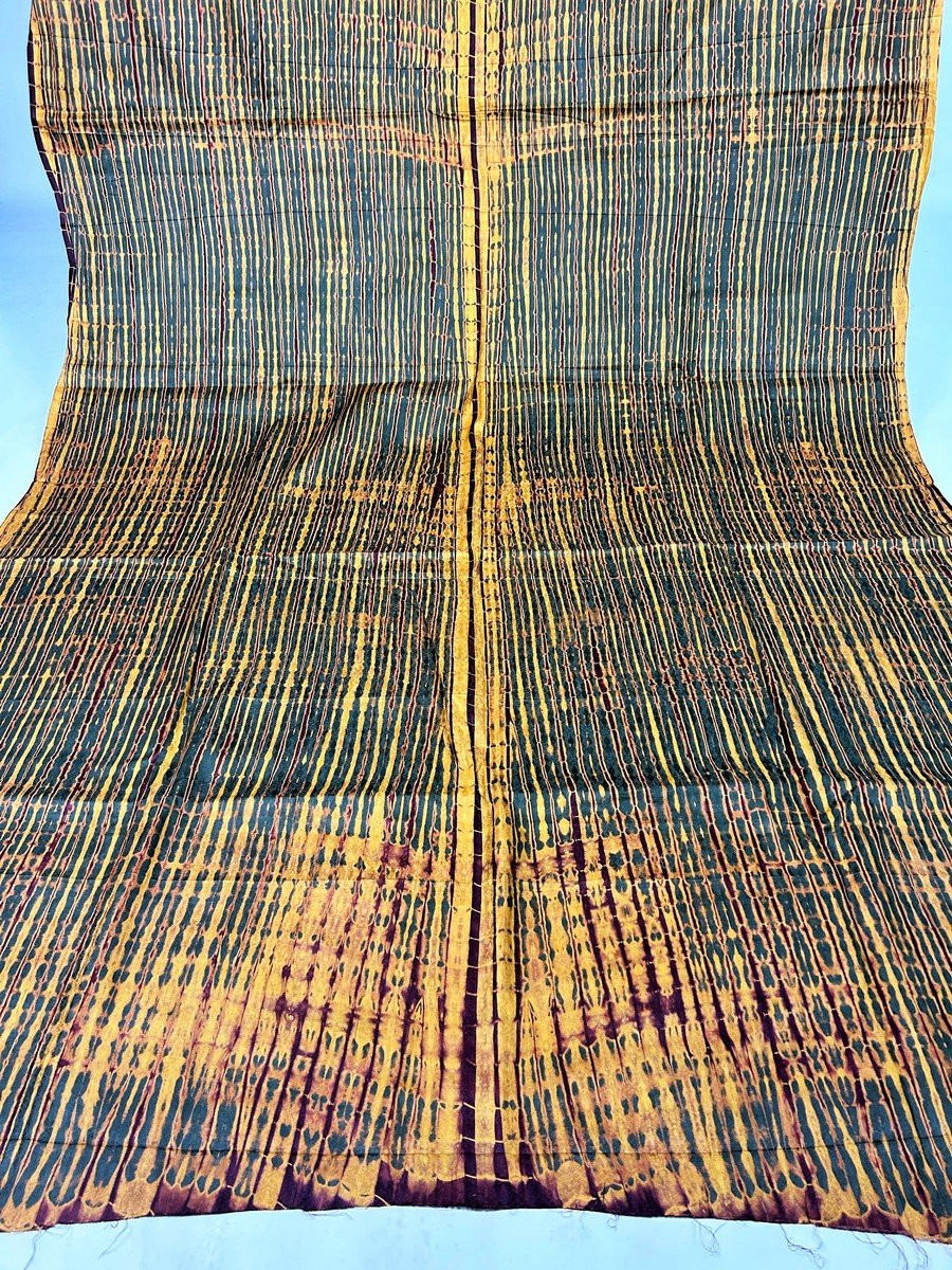 Un coton damassé imprimé Tie & Dye - Afrique de l'ouest XXe siècle-photo-3