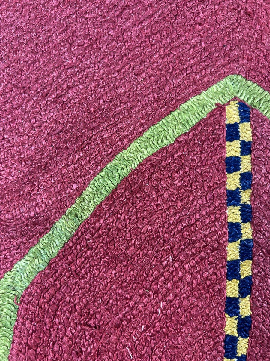 Chefchaouen, un panneau en broderie de soie sur lin - Maroc Circa 1880 -1930-photo-8