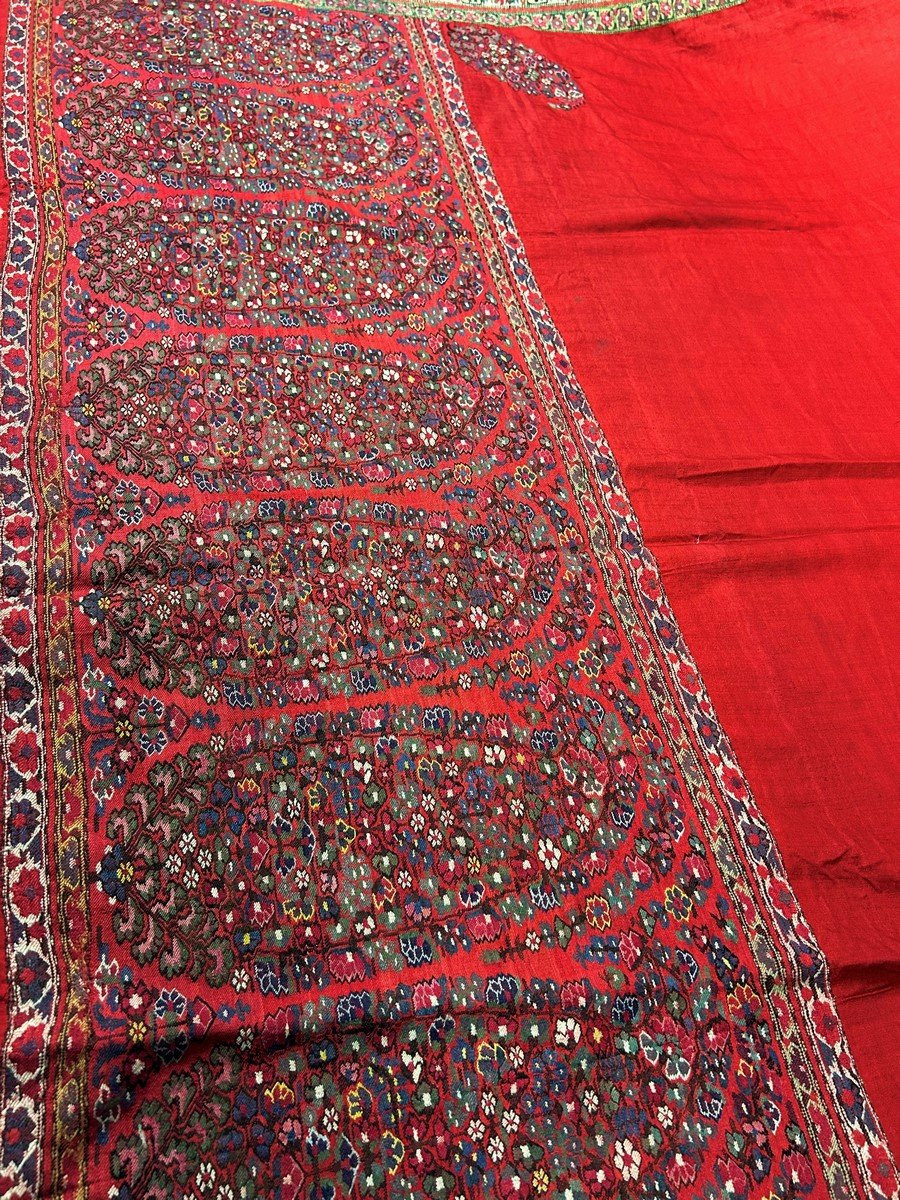 Châle des Indes Espoliné au point de tapisserie- Compagnie des Indes Fin XVIIIe siècle-photo-4