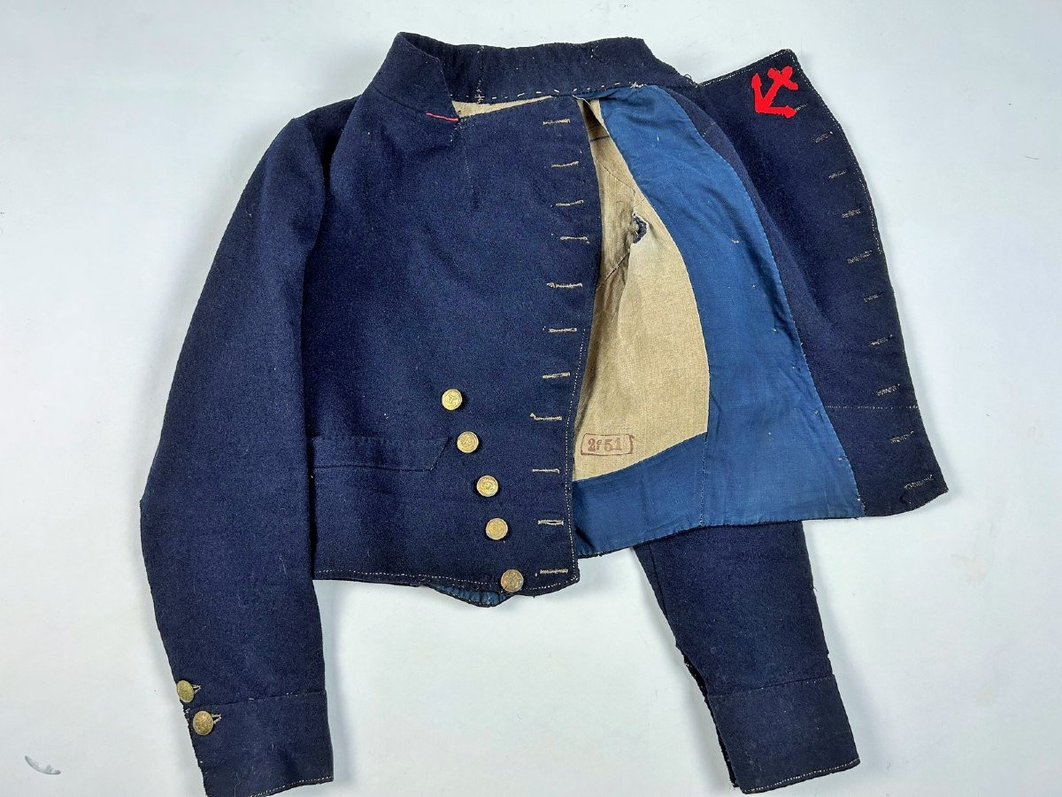 A Marine Corps Trooper's Coat, Model 1851, In Navy Wool Cloth-photo-1