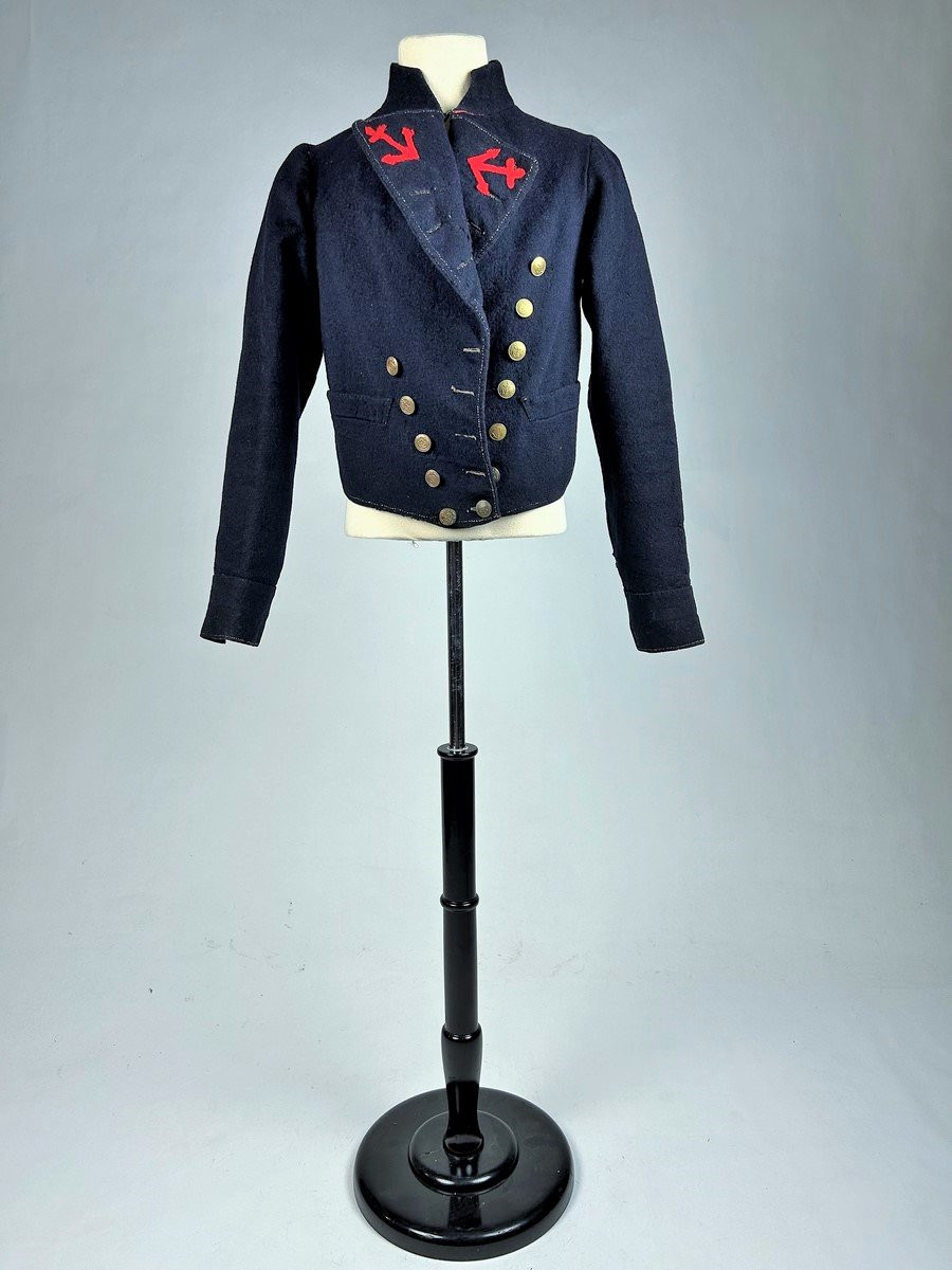 A Marine Corps Trooper's Coat, Model 1851, In Navy Wool Cloth-photo-3