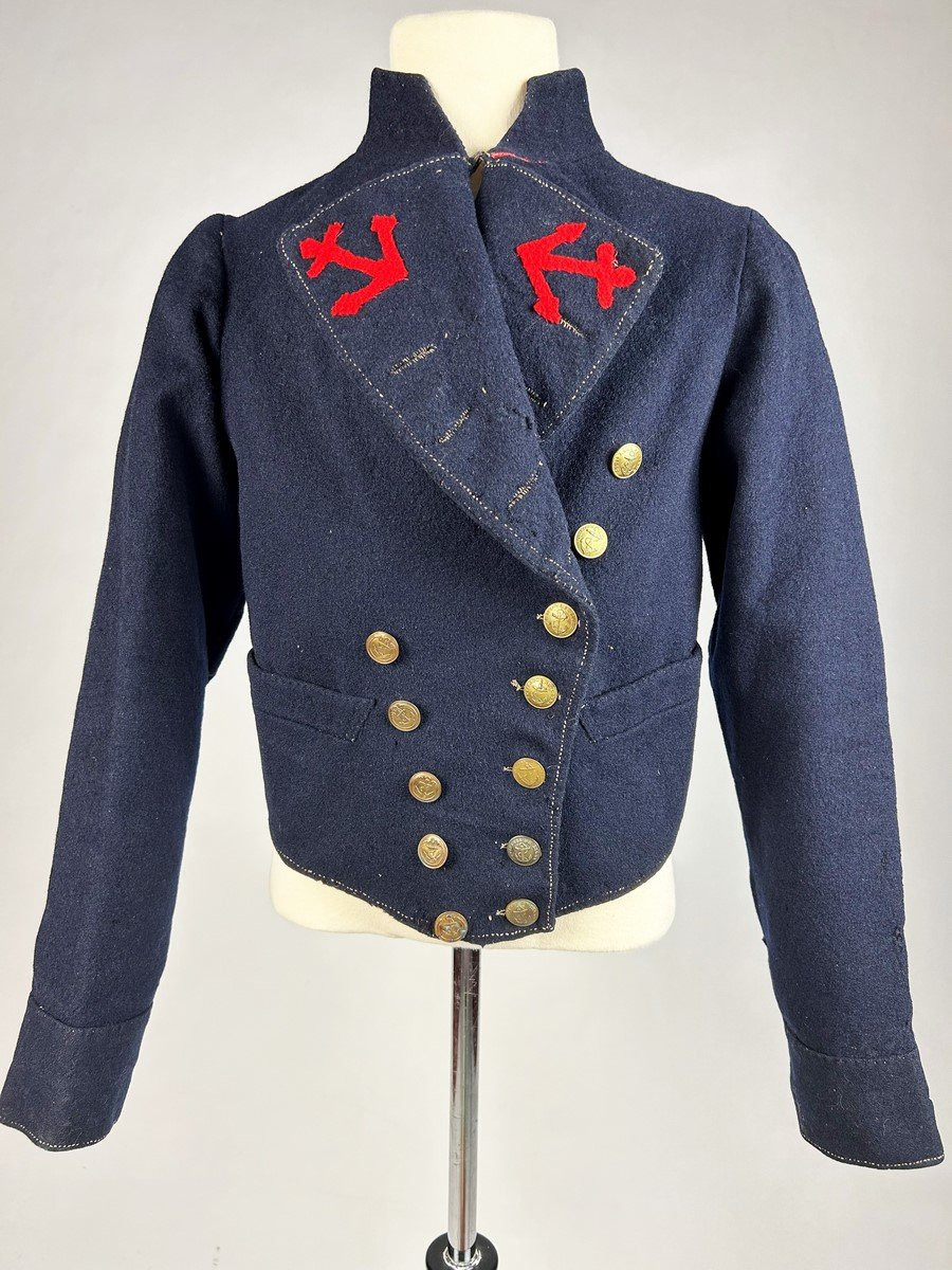 A Marine Corps Trooper's Coat, Model 1851, In Navy Wool Cloth-photo-4