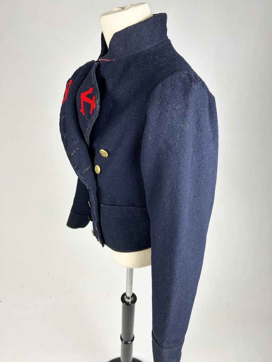 A Marine Corps Trooper's Coat, Model 1851, In Navy Wool Cloth-photo-8