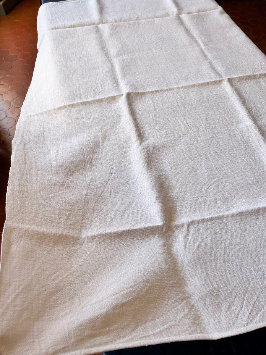 Drap De Bain En Basin Siglé ME - France Fin 18ème début 19ème siècle-photo-1