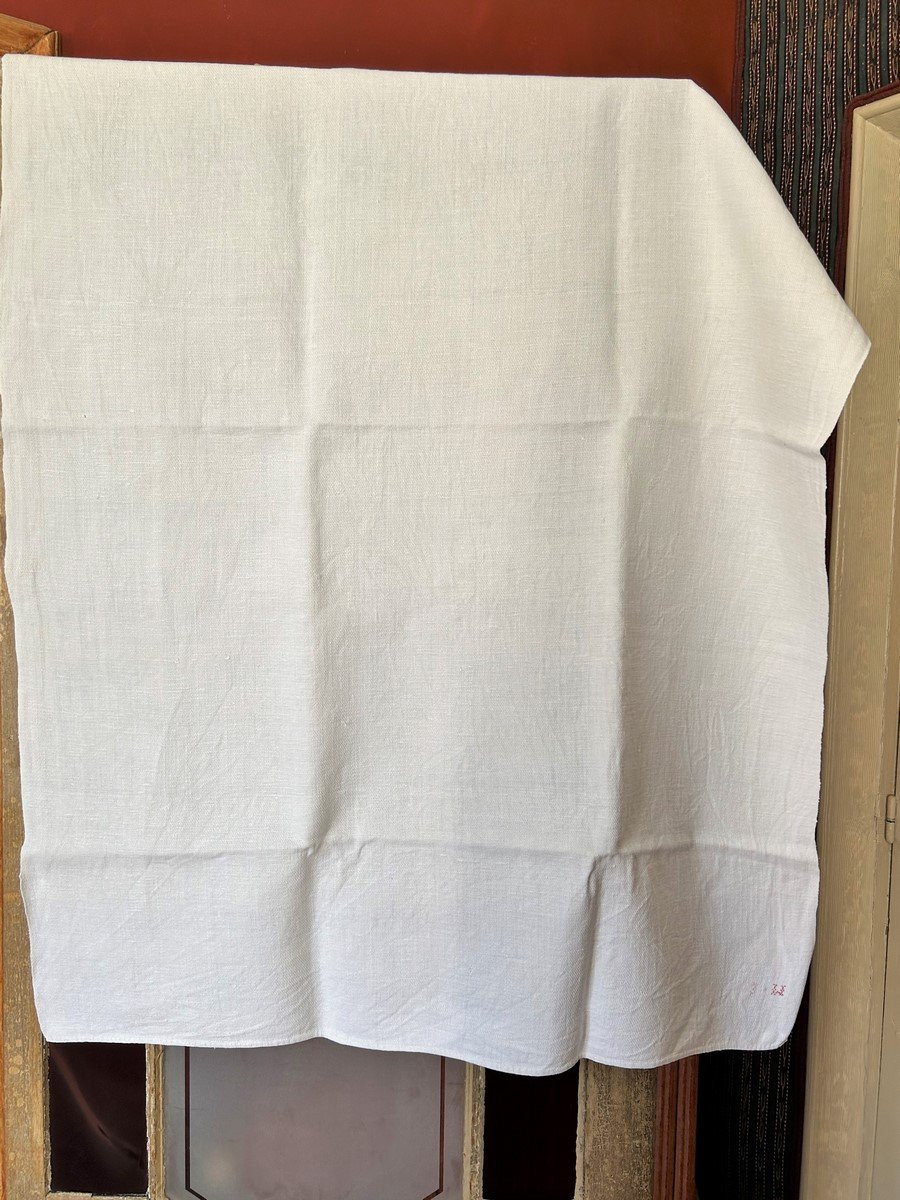 Drap De Bain En Basin Siglé ME - France Fin 18ème début 19ème siècle-photo-5